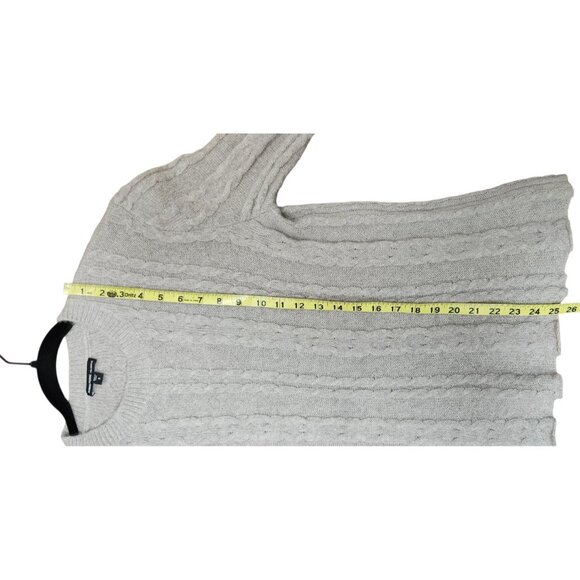 James Perse 100% Cashmere Cable Knit Sweater Women’s Size 3 Gray Luxury Pullover - Picture 7 of 11
